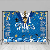 Aperturee - Aperturee Blue Rhombus Suit Tie Happy 1st Fathers Day Backdrop